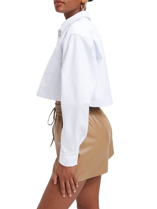 GOOD AMERICAN Boxy Crop Shirt 5 GOOD AMERICAN Boxy Crop Shirt - Image 5