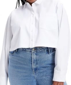 GOOD AMERICAN Boxy Crop Shirt 15 GOOD AMERICAN Boxy Crop Shirt -GOOD AMERICAN Sales unnamed file 757