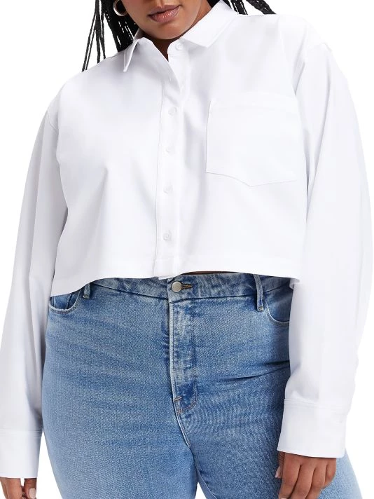 GOOD AMERICAN Boxy Crop Shirt 7 GOOD AMERICAN Boxy Crop Shirt - Image 7