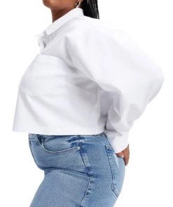 GOOD AMERICAN Boxy Crop Shirt 16 GOOD AMERICAN Boxy Crop Shirt -GOOD AMERICAN Sales unnamed file 758