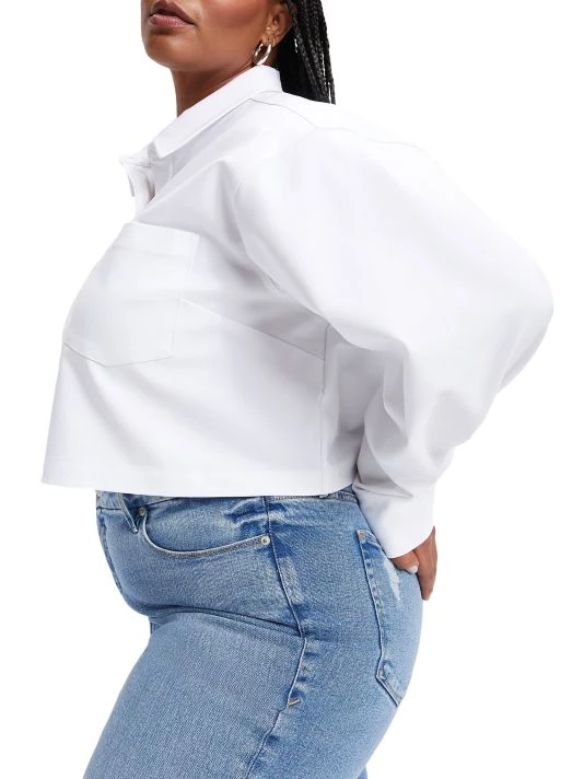 GOOD AMERICAN Boxy Crop Shirt 8 GOOD AMERICAN Boxy Crop Shirt - Image 8