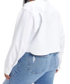 GOOD AMERICAN Boxy Crop Shirt 17 GOOD AMERICAN Boxy Crop Shirt -GOOD AMERICAN Sales unnamed file 759