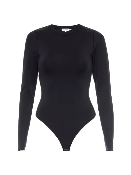 GOOD AMERICAN Scuba Long-Sleeve Bodysuit Black 3 GOOD AMERICAN Scuba Long-Sleeve Bodysuit Black - Image 3