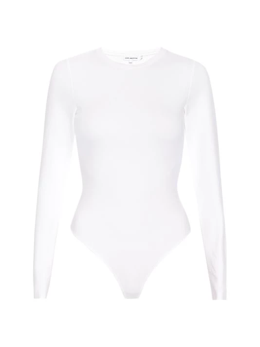 GOOD AMERICAN Scuba Long-Sleeve Bodysuit Black 4 GOOD AMERICAN Scuba Long-Sleeve Bodysuit Black - Image 4