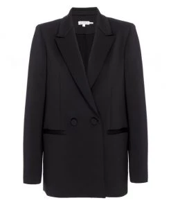 GOOD AMERICAN Shiny Scuba Blazer