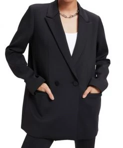 GOOD AMERICAN Shiny Scuba Blazer -GOOD AMERICAN Sales unnamed file 777