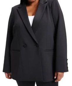 GOOD AMERICAN Shiny Scuba Blazer -GOOD AMERICAN Sales unnamed file 780