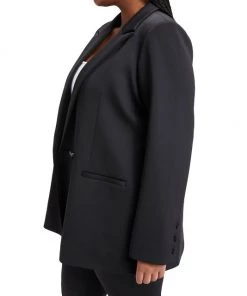 GOOD AMERICAN Shiny Scuba Blazer -GOOD AMERICAN Sales unnamed file 781