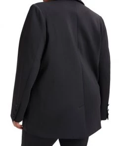 GOOD AMERICAN Shiny Scuba Blazer -GOOD AMERICAN Sales unnamed file 782