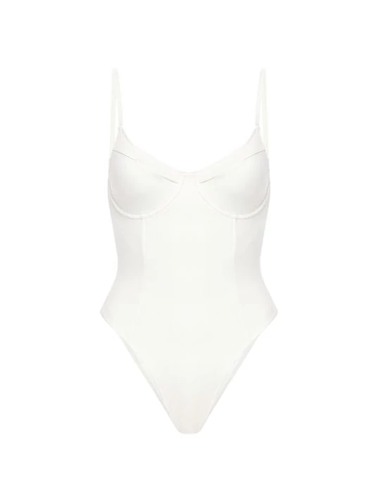 GOOD AMERICAN Good Scuba Show-Off One-Piece Swimsuit Ivory 3 GOOD AMERICAN Good Scuba Show-Off One-Piece Swimsuit Ivory - Image 3
