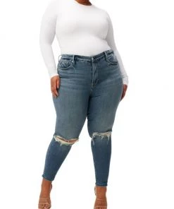 GOOD AMERICAN Good High-Rise Distressed Stretch Sculpting Skinny Jeans 14 GOOD AMERICAN Good High-Rise Distressed Stretch Sculpting Skinny Jeans -GOOD AMERICAN Sales unnamed file 821