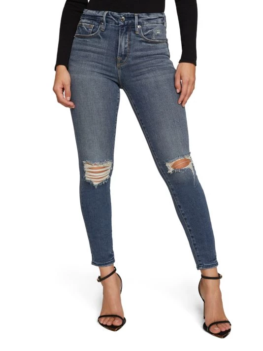GOOD AMERICAN Good High-Rise Distressed Stretch Sculpting Skinny Jeans 5 GOOD AMERICAN Good High-Rise Distressed Stretch Sculpting Skinny Jeans - Image 5