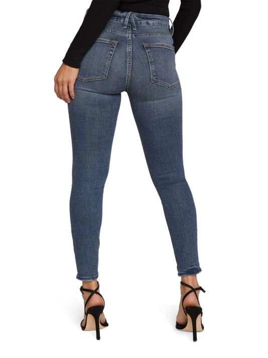 GOOD AMERICAN Good High-Rise Distressed Stretch Sculpting Skinny Jeans 7 GOOD AMERICAN Good High-Rise Distressed Stretch Sculpting Skinny Jeans - Image 7