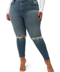 GOOD AMERICAN Good High-Rise Distressed Stretch Sculpting Skinny Jeans 19 GOOD AMERICAN Good High-Rise Distressed Stretch Sculpting Skinny Jeans -GOOD AMERICAN Sales unnamed file 826