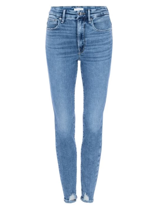 GOOD AMERICAN Good Legs Deep-V High-Rise Jeans 1 GOOD AMERICAN Good Legs Deep-V High-Rise Jeans