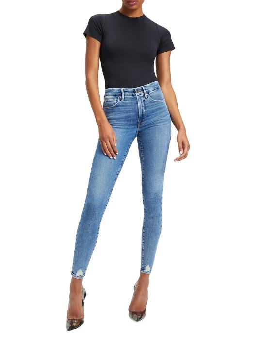 GOOD AMERICAN Good Legs Deep-V High-Rise Jeans 2 GOOD AMERICAN Good Legs Deep-V High-Rise Jeans - Image 2