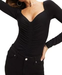 GOOD AMERICAN Ruched Square Sweetheart Bodysuit -GOOD AMERICAN Sales unnamed file 857