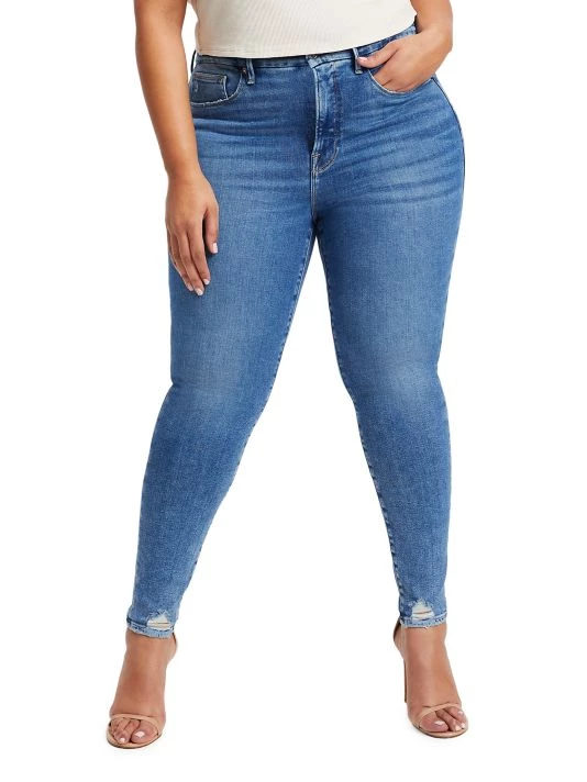 GOOD AMERICAN Good Legs Deep-V High-Rise Jeans 3 GOOD AMERICAN Good Legs Deep-V High-Rise Jeans - Image 3