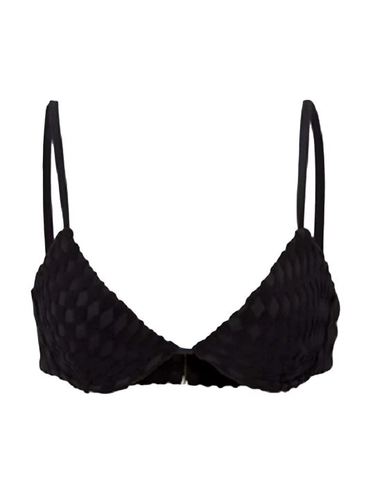 GOOD AMERICAN Jacquard Wave Check Underwire Bikini Top Hawaiian Pink 1 GOOD AMERICAN Jacquard Wave Check Underwire Bikini Top Hawaiian Pink