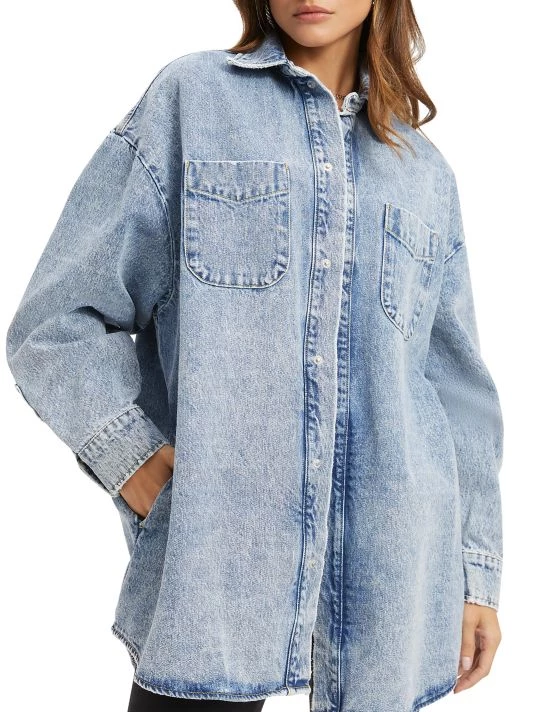 GOOD AMERICAN Denim Pocket Shacket 4 GOOD AMERICAN Denim Pocket Shacket - Image 4