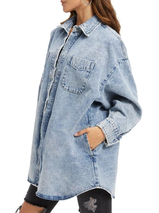 GOOD AMERICAN Denim Pocket Shacket 5 GOOD AMERICAN Denim Pocket Shacket - Image 5