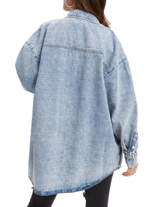 GOOD AMERICAN Denim Pocket Shacket 6 GOOD AMERICAN Denim Pocket Shacket - Image 6