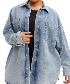 GOOD AMERICAN Denim Pocket Shacket 15 GOOD AMERICAN Denim Pocket Shacket -GOOD AMERICAN Sales unnamed file 897