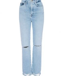 GOOD AMERICAN Good Curve Straight Mid-Rise Jeans