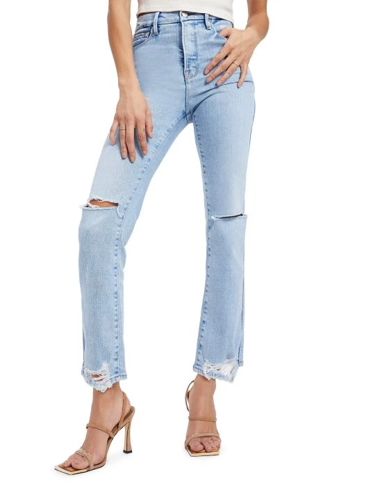 GOOD AMERICAN Good Curve Straight Mid-Rise Jeans 4 GOOD AMERICAN Good Curve Straight Mid-Rise Jeans - Image 4