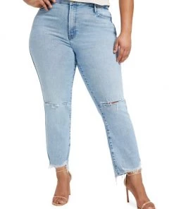 GOOD AMERICAN Good Curve Straight Mid-Rise Jeans 16 GOOD AMERICAN Good Curve Straight Mid-Rise Jeans -GOOD AMERICAN Sales unnamed file 936