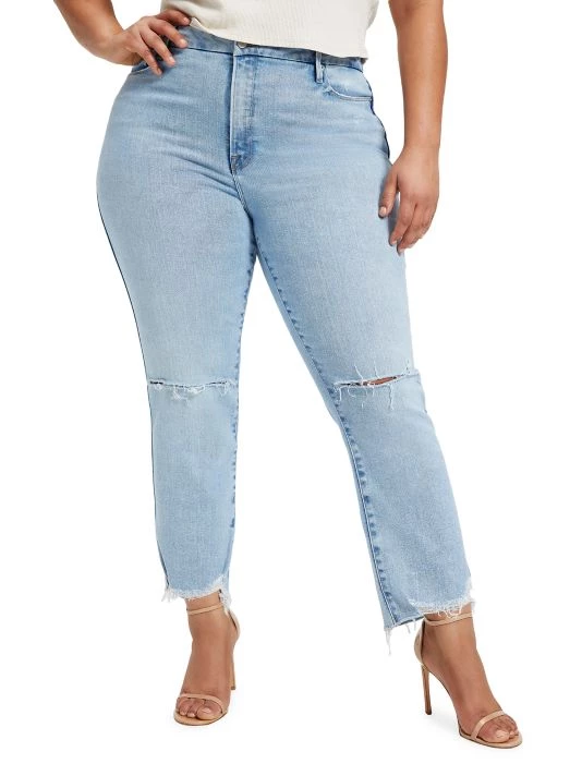 GOOD AMERICAN Good Curve Straight Mid-Rise Jeans 7 GOOD AMERICAN Good Curve Straight Mid-Rise Jeans - Image 7