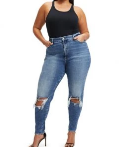 GOOD AMERICAN Good Waist Distressed Jeans -GOOD AMERICAN Sales unnamed file 942