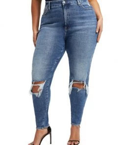 GOOD AMERICAN Good Waist Distressed Jeans -GOOD AMERICAN Sales unnamed file 947