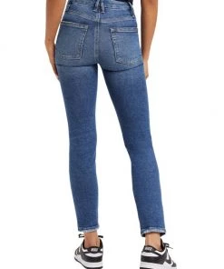 GOOD AMERICAN Good Straight Mid-Rise Distressed Stretch Straight-Leg Jeans -GOOD AMERICAN Sales unnamed file 966