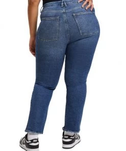 GOOD AMERICAN Good Straight Mid-Rise Distressed Stretch Straight-Leg Jeans -GOOD AMERICAN Sales unnamed file 969