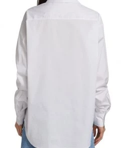 GOOD AMERICAN Oversized Unisex Cotton-Blend Shirt -GOOD AMERICAN Sales unnamed file 973