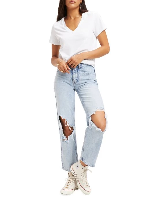 GOOD AMERICAN Good Heritage Distressed Jeans 2 GOOD AMERICAN Good Heritage Distressed Jeans - Image 2