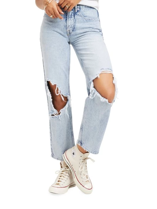 GOOD AMERICAN Good Heritage Distressed Jeans 3 GOOD AMERICAN Good Heritage Distressed Jeans - Image 3