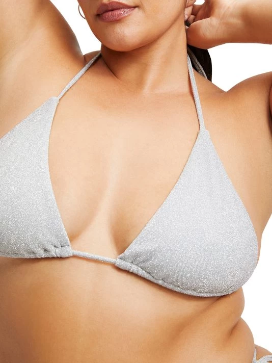 GOOD AMERICAN Sparkle Tiny Ties Bikini Top 4 GOOD AMERICAN Sparkle Tiny Ties Bikini Top - Image 4