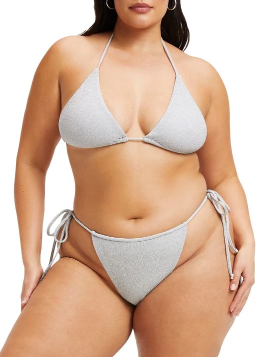 GOOD AMERICAN Sparkle Tiny Ties Bikini Top 5 GOOD AMERICAN Sparkle Tiny Ties Bikini Top - Image 5